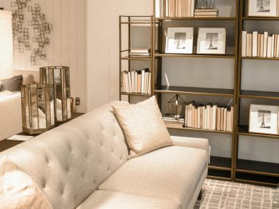 A stylish living room featuring modern furnishings and sleek interior design.